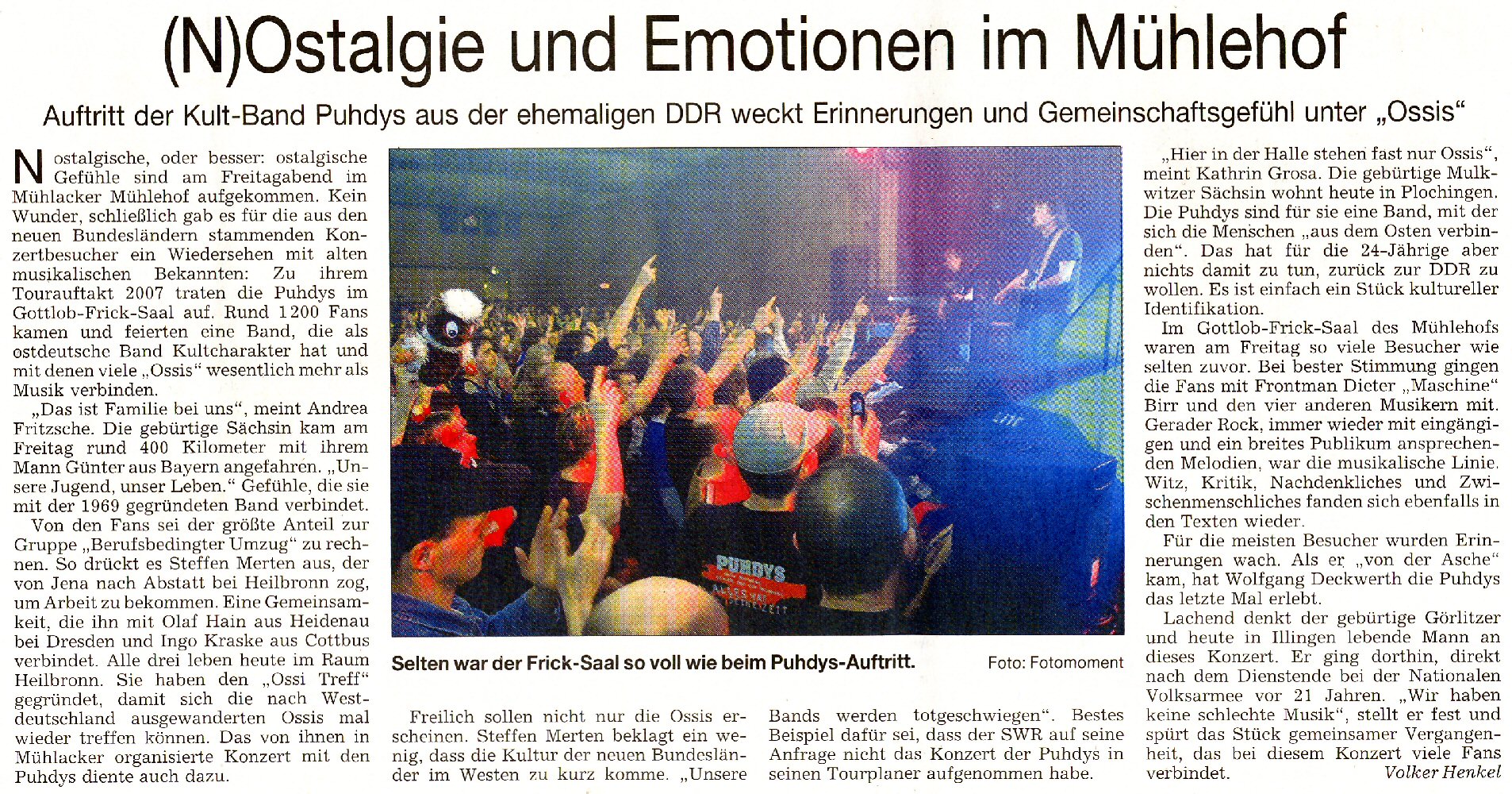 Mühlacker Tagblatt 26.03.2007